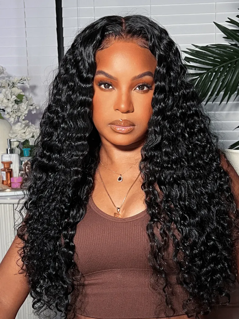Unice 13x4 Pre Everything Ear To Ear Lace Front Water Wave Drawstring Wig With Baby Hair