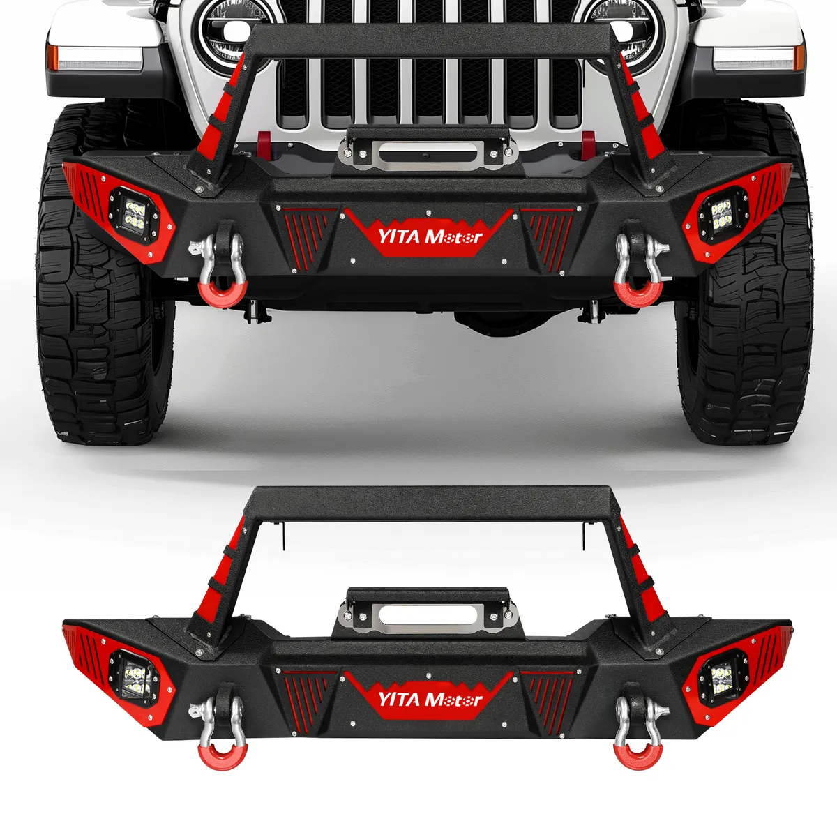YITAMOTOR® Front Bumper for 2018-2025 Jeep Wrangler JL / 2020-2025 Jeep Gladiator