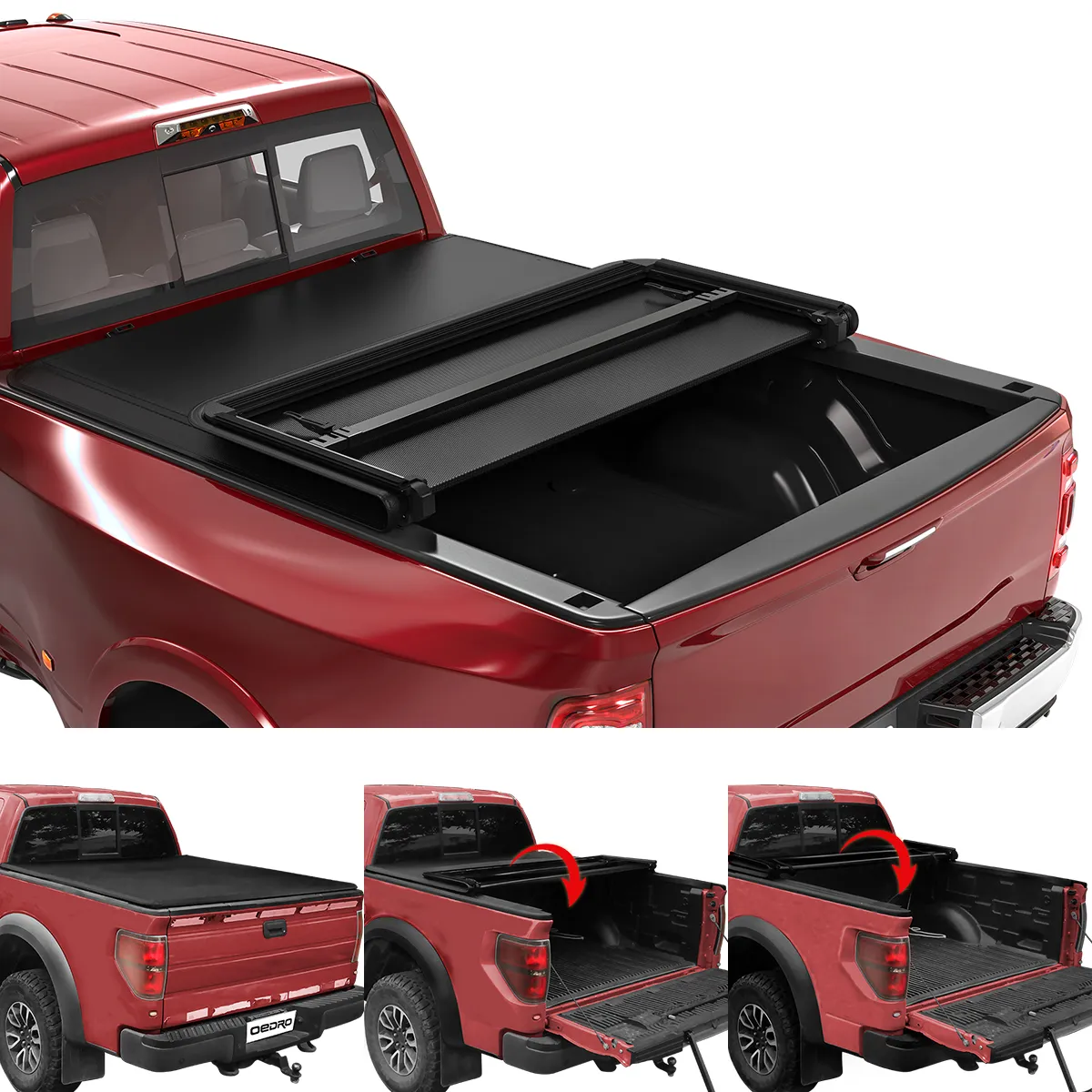 OEDRO® 6FT Tri-fold Truck Bed Tonneau Cover for 2015-2022 Chevy Colorado & 2015-2022 GMC Canyon