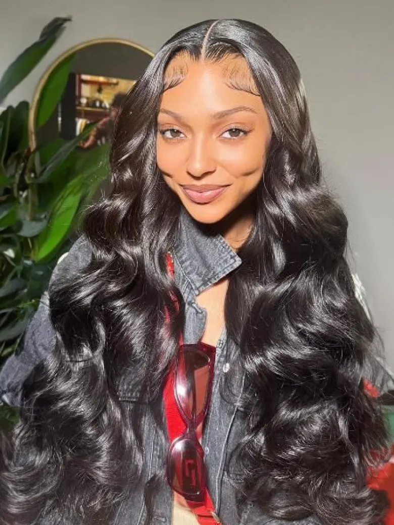 [From 18"] FULL LACE Body Wave Transparent Lace Human Hair Wig Preplucked with Baby Hair