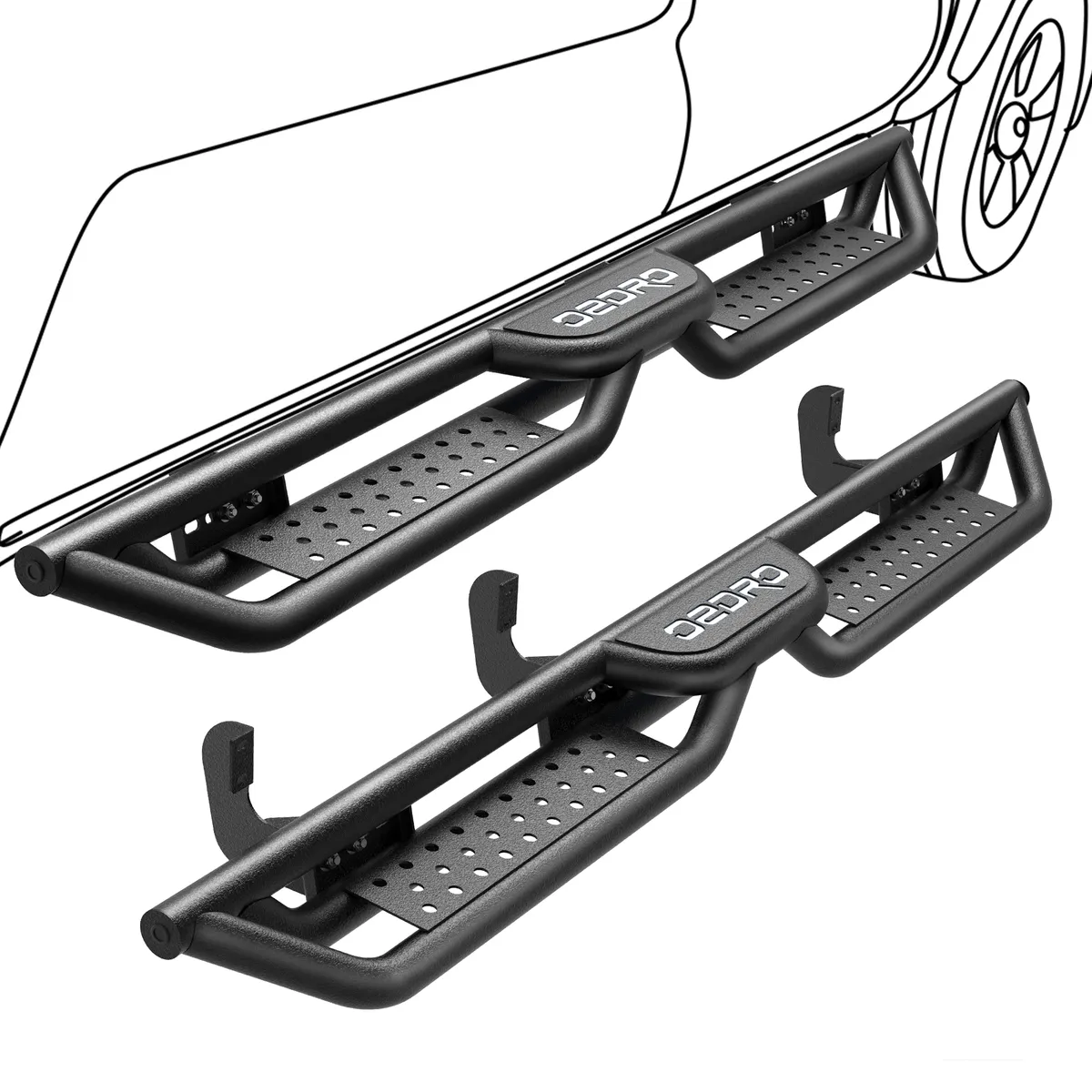 OEDRO Running Boards step bars for 2005-2024 Nissan Frontier Crew Cab