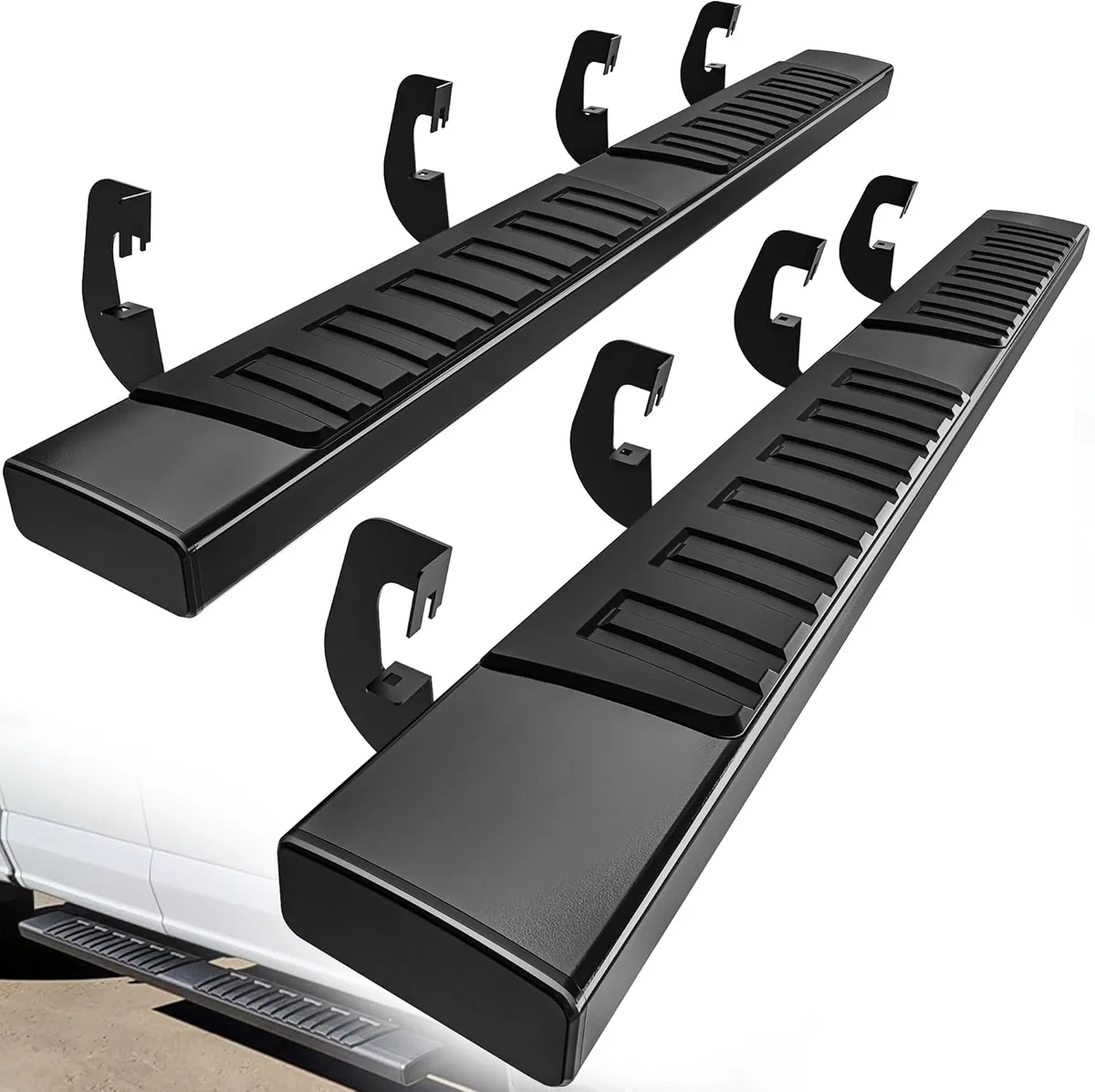 YITAMOTOR® 6" Running Boards for 07-18 Chevy Silverado/GMC Sierra 1500, 07-19 2500HD/3500HD Crew Cab Black Side Steps