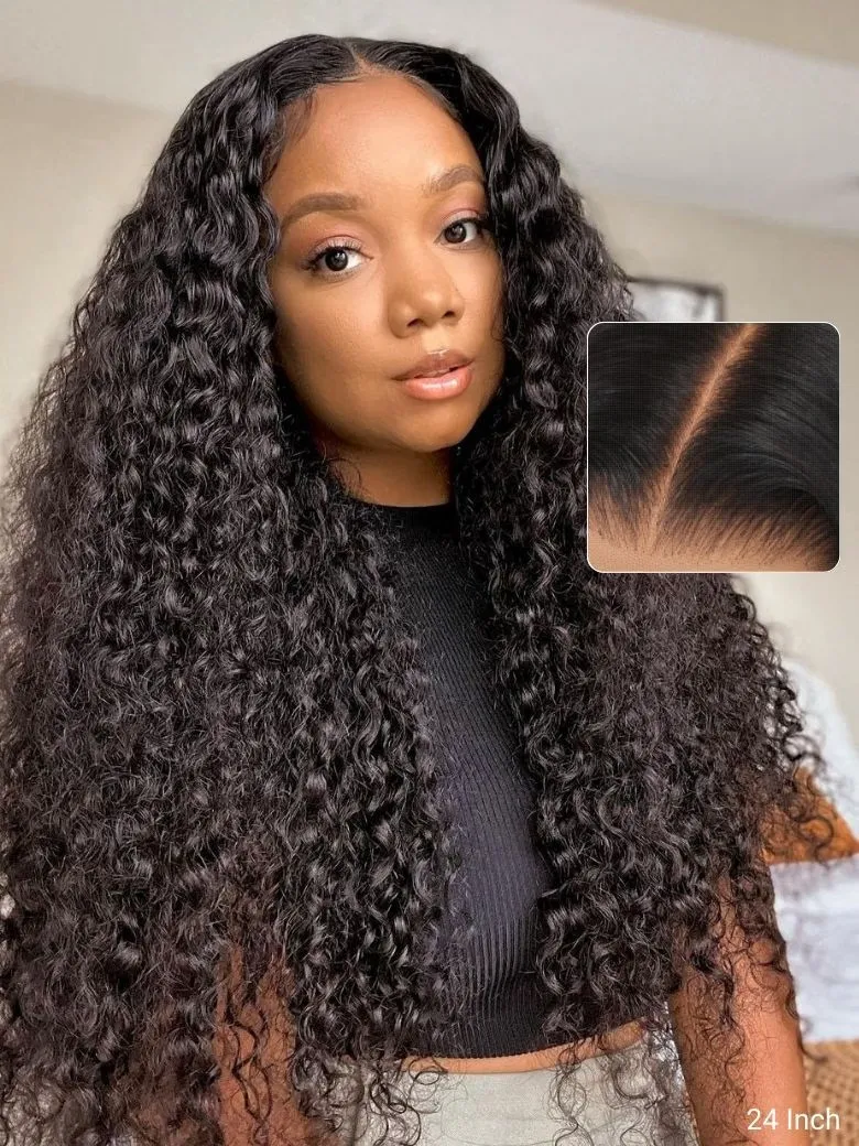 [26"=$119] 7x5 Bye-bye Knots Quick Install Glueless Water Wave Wig With Baby Hair 150% Density