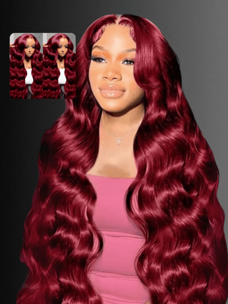 [Limited Offer]13x4 Pre-Everything Lace Frontal Warm Burgundy Loose Wave Wig