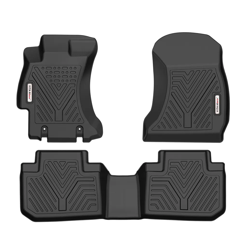 YITAMOTOR® Floor Mats for 14-18 Subaru Forester, Custom-Fit Black TPE Floor Liners 1st & 2nd Row All-Weather Protection