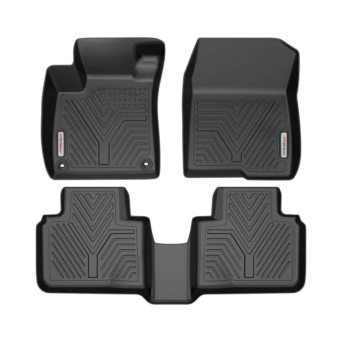 YITAMOTOR® Floor Mats For 2018-2022 Honda Accord, 1st & 2nd Row All Weather Protection