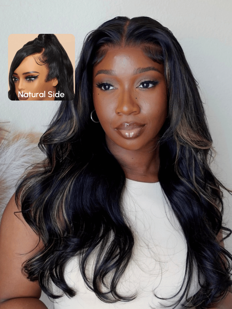 13x4 180% Density Pre-Everything Lace Front Wig Body Wave Wig With Blonde Highlights