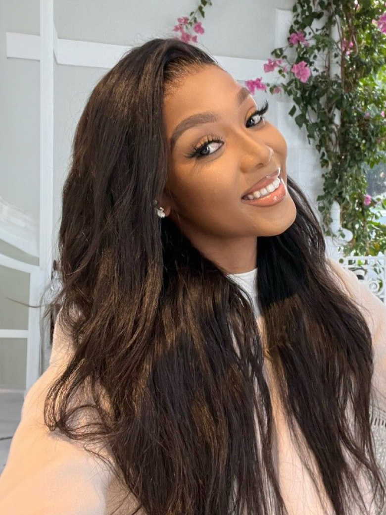 [20"=$109] 7x5 Byebye Knots™ Wig Glueless Lace Black Yaki Straight Wig With Elastic Drawstring 360 Cozy Hug