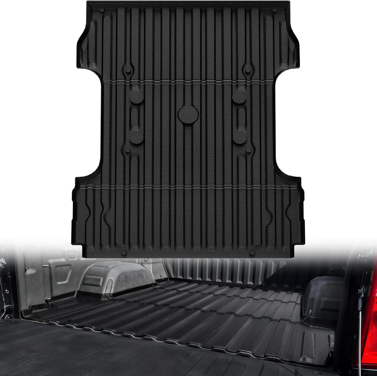 YITAMOTOR TPE Truck Bed Mat for 2017-2025 Ford F250/F350/F450 6.75ft Bed | Heavy Duty Bed Liner