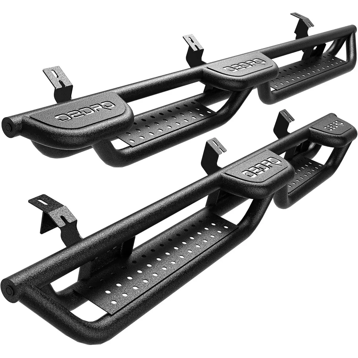 OEDRO 6" Running Boards Steps Dual Convex Nerf Bars for 2005-2023 Toyota Tacoma Double Cab/Crew Cab(4-doors Size=1:0.75)