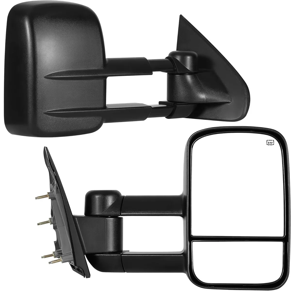 YITAMOTOR Towing Mirrors - 2014-2018 Silverado/Sierra 1500-3500 | Power Heated, Telescoping, Manual Fold