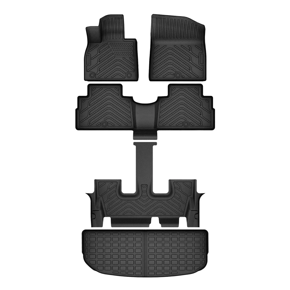 Floor Mats for 2020-2025 Hyundai Palisade with Bucket Seats, All Weather Custom Fit for Hyundai Palisade 3 Row Floor Mats & Cargo Liner