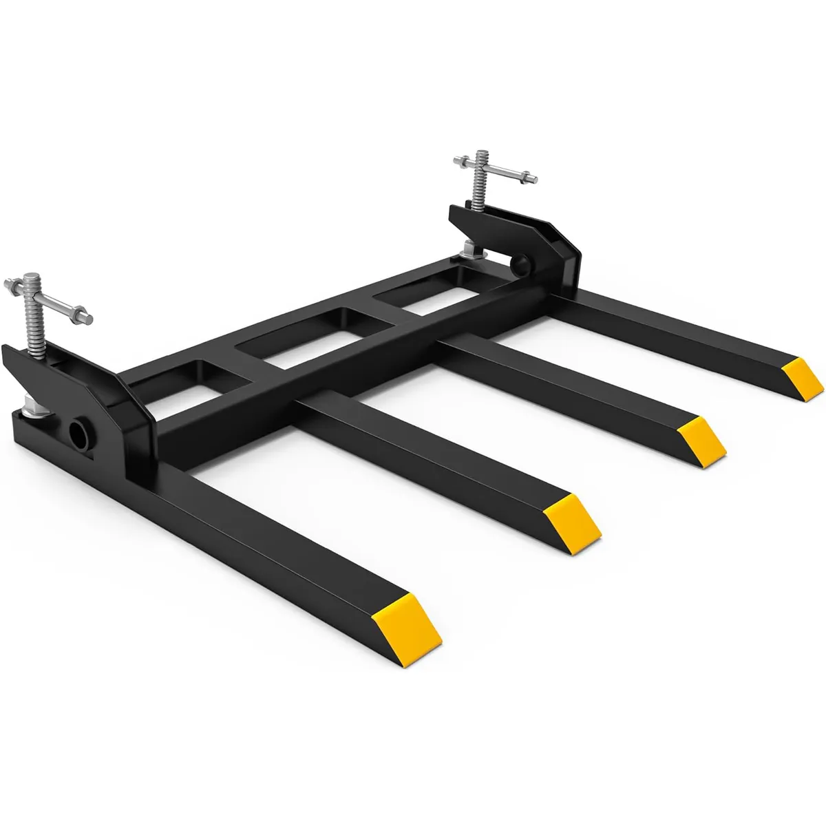 YITAMOTOR 42" Clamp-On Debris/Pallet Forks, 2500 lb Capacity | Fits Loader Buckets for Skid Steer & Tractor