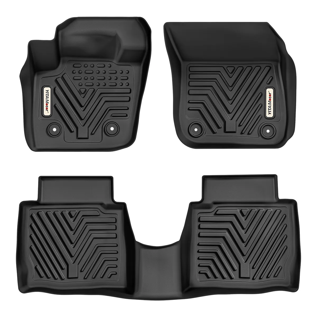 YITAMOTOR® Floor Mats Floor Liners for 2013-2016 Ford Fusion Lincoln MKZ, 1st & 2nd Row All Weather Protection