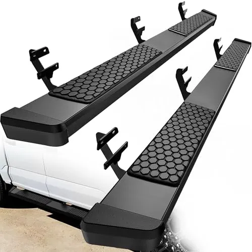 6 Inches Running Boards Replacement for 2015-2026 Ford F150 SuperCrew Cab, 2017-2026 F250 F350 Crew Cab, Black Side Steps Nerf Bar Rails
