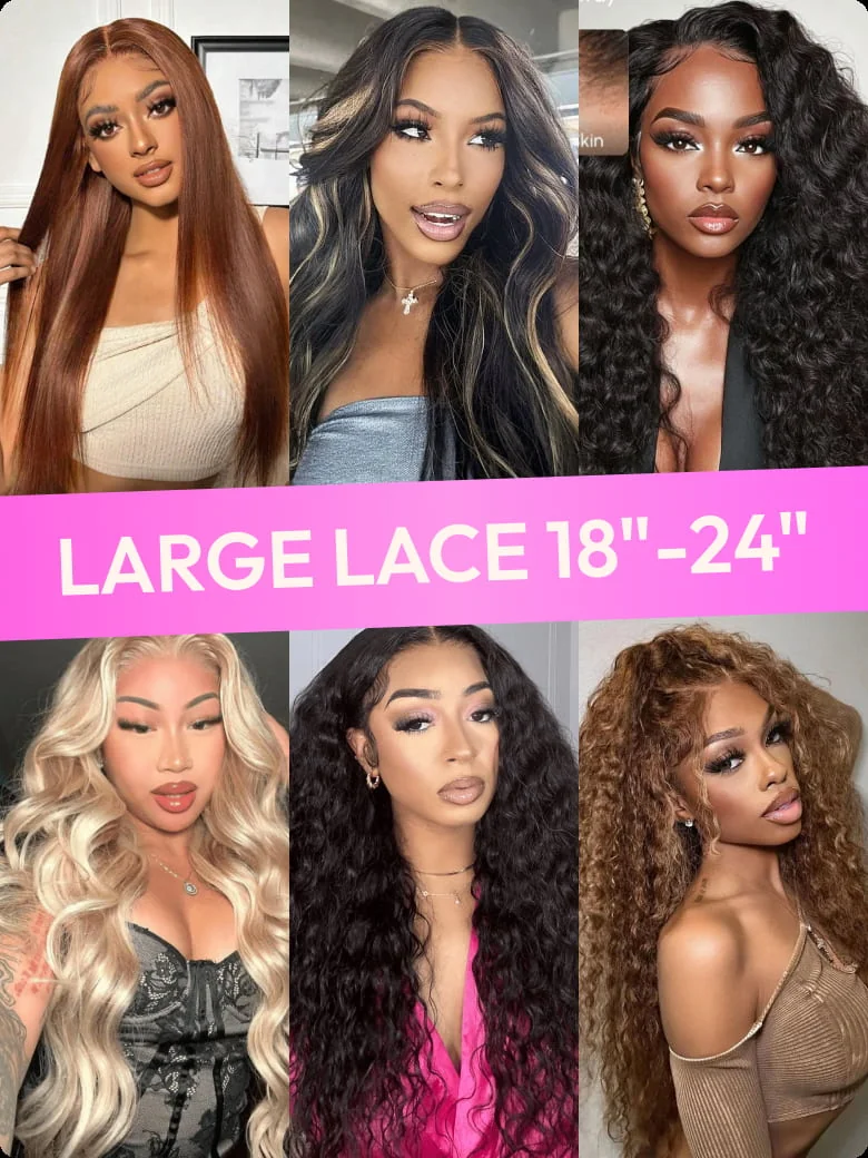 18-24 Inch Large 13x4/ 7x5 Lace Flash Sale Hot Selling Beginner Friendly Glueless Human Hair Wigs Natural Hairline