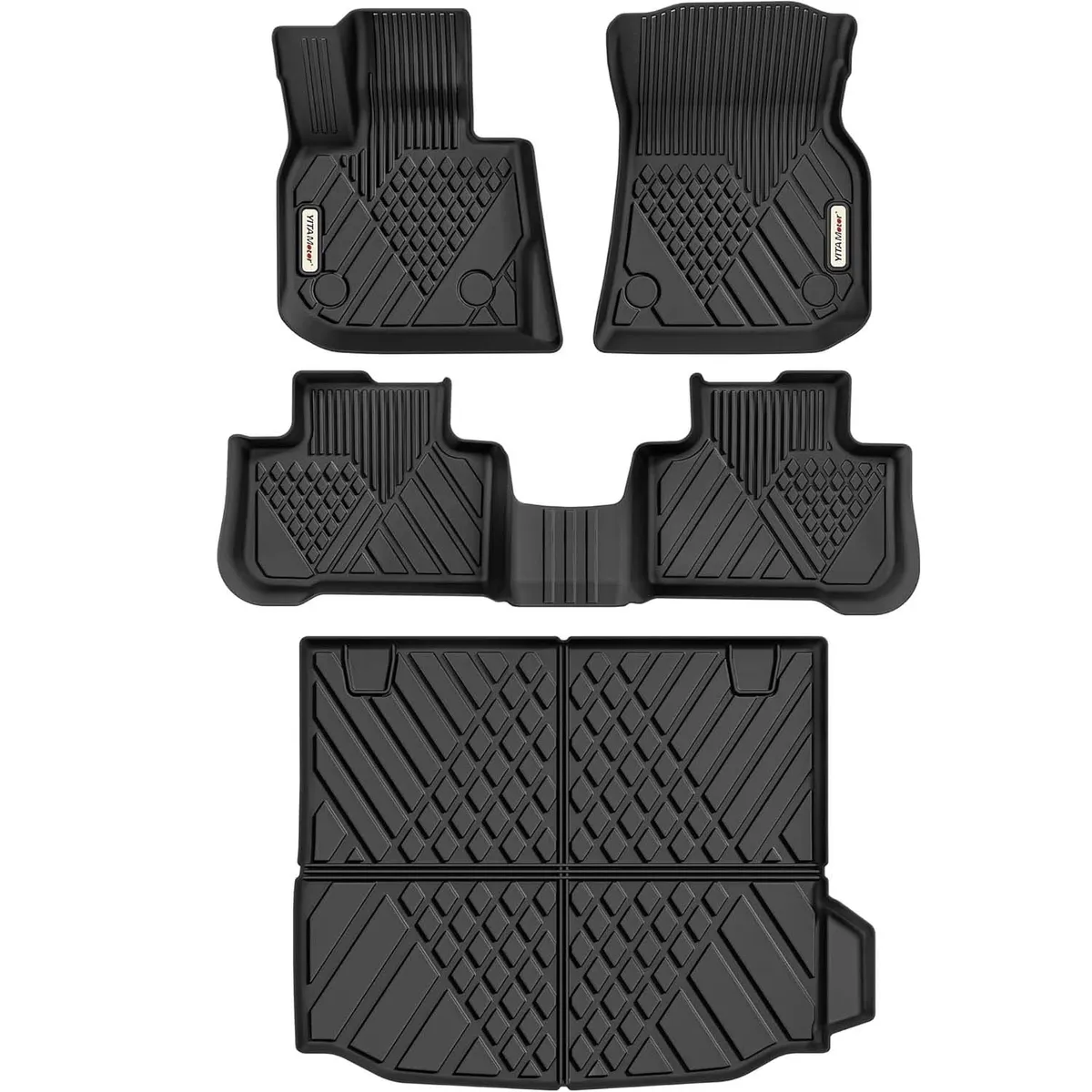 All-Weather Floor Mats Fit for 2018-2024 BMW X3 SUV (Non-Hybrid) - Custom Fit TPE Liners