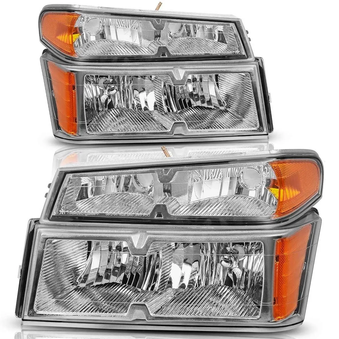 YITAMOTOR® 2004-2012 Chevy Colorado/GMC Canyon Chrome Housing Headlight Assembly Headlamps