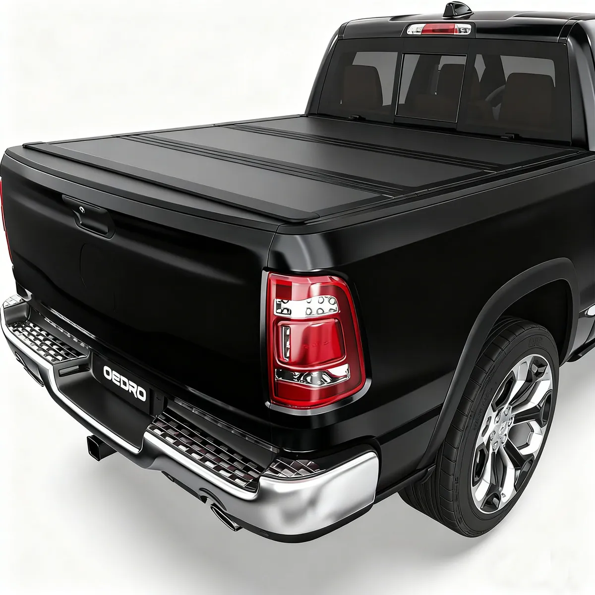 OEDRO Low-Profile Hard Tri-Fold Tonneau Cover Compatible with Toyota Tacoma 2016-2023 (Excl. Trail Edition) 5ft Bed with Tacoma Bed Rail