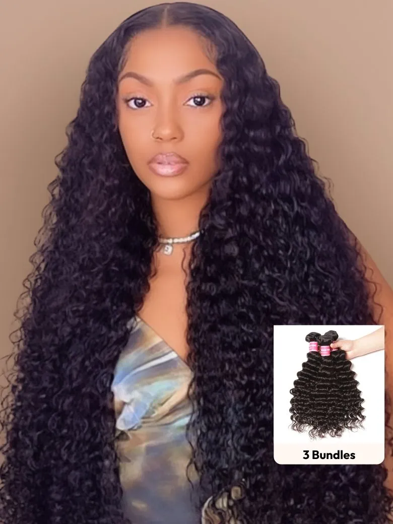 UNice Deep Wave Malaysian Remy Hair 3 Bundles Deal Free Fast Shipping