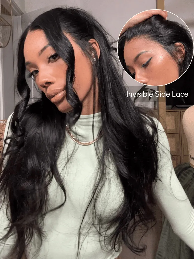 [Ship within 24H] UNice 13x4 Pre-Everything™ HD Lace & Transparent Lace Front Pull And Go 3D Body Wave Wig Real Ear To Ear With Invisi Drawstring Wig