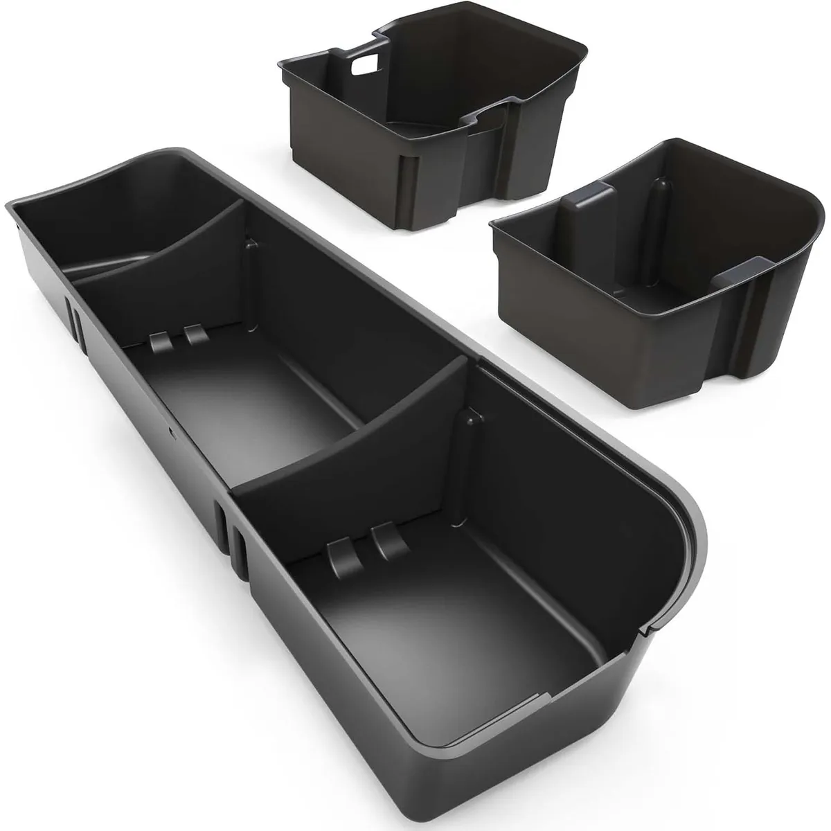 OEDRO Under Seat Storage Box for 2015-2025 Ford F150 SuperCrew Cab & Crew Cab, 3-in-1 Design Max Storage