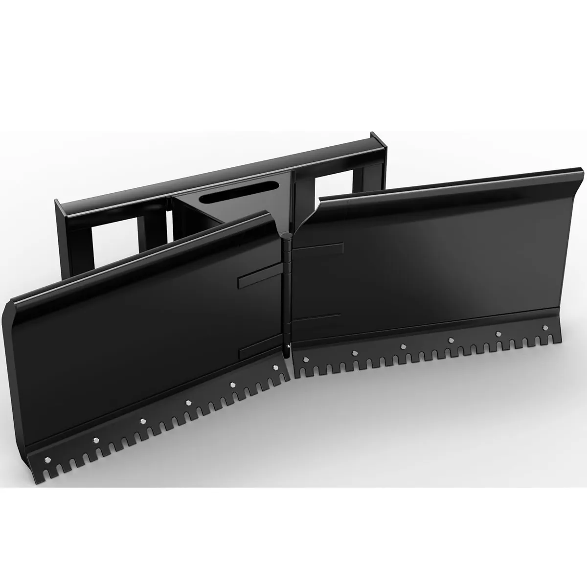 YITAMOTOR® 74" Hydraulic Skid Steer Dozer Blade, Universal Skid Steer Attachment, Adjustable, Hydraulic Dozer Blade with Spring Shocks for Efficient D