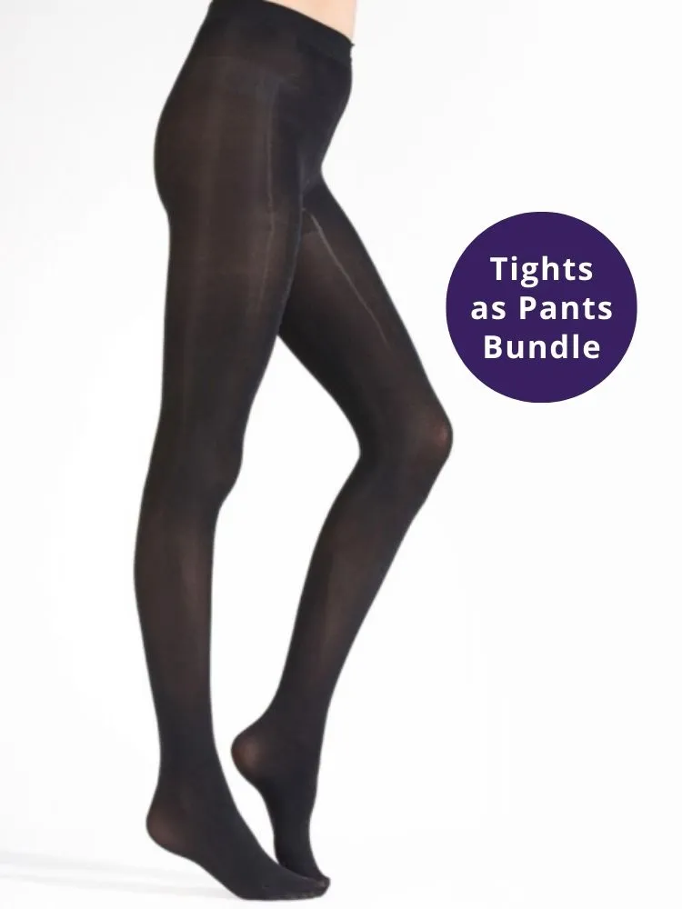 Aristoc 50 Denier Shiny Tights and Black Viki Shorts Bundle