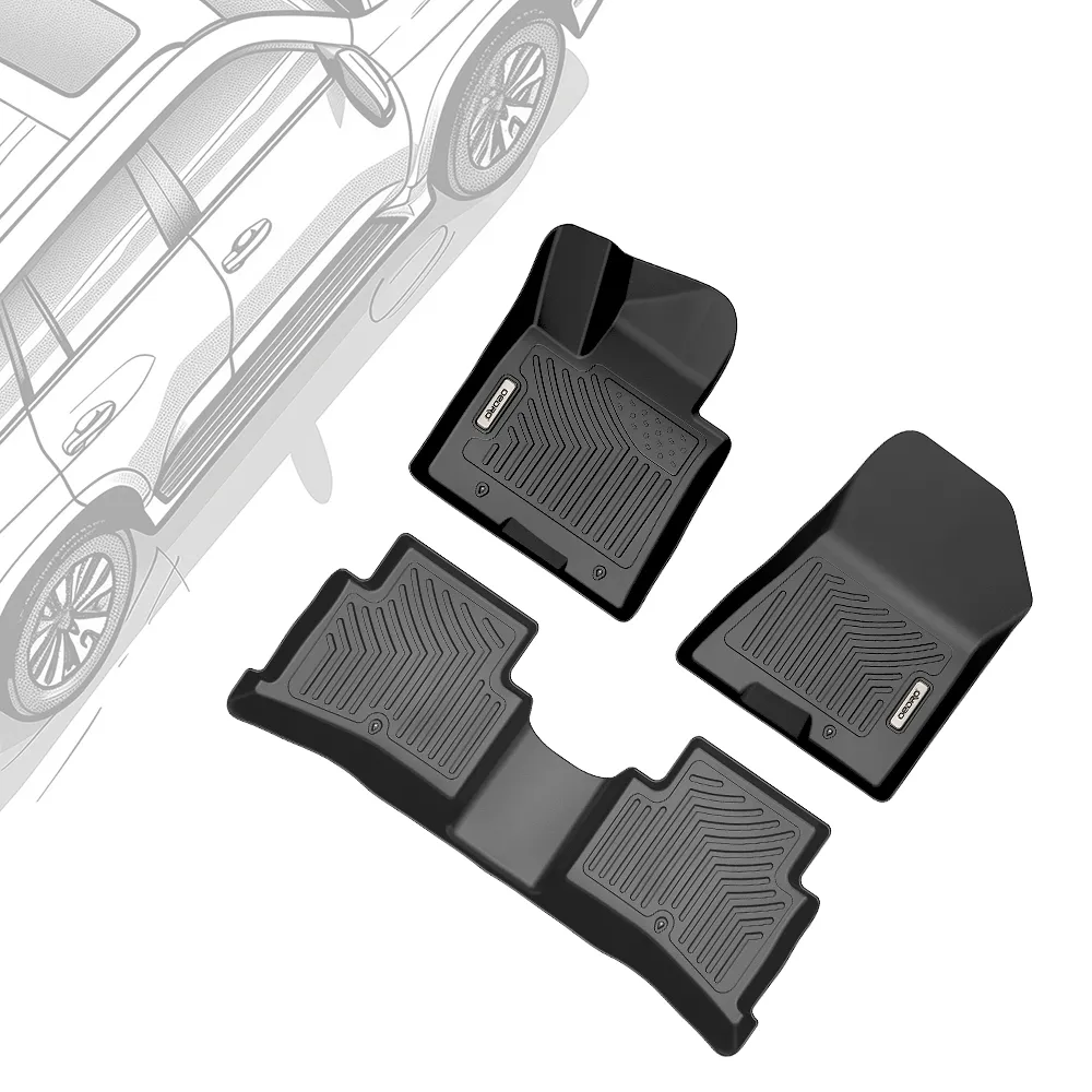 OEDRO Floor Mats for 2017-2022 Kia Sportage / 2019-2021 Hyundai Tucson, Unique Black TPE All-Weather Guard Full Set Liners