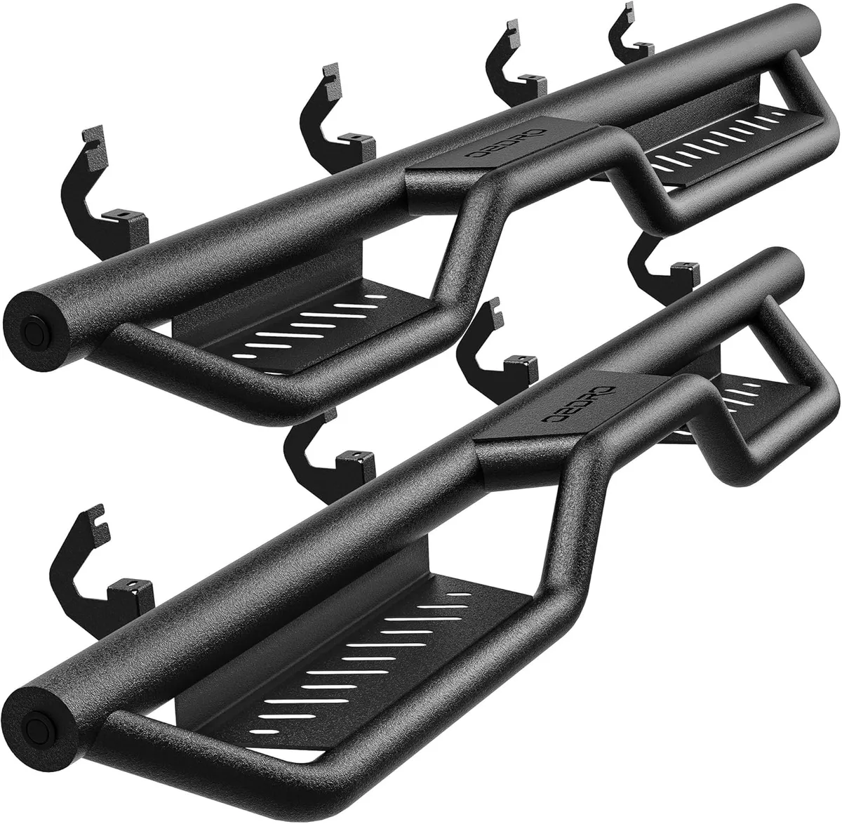 OEDRO Running Boards Side Steps Compatible with 2019-2026 Chevy Silverado GMC Sierra 1500 Crew Cab, 2020-2025 2500HD 3500HD, Two Stairs Side Steps