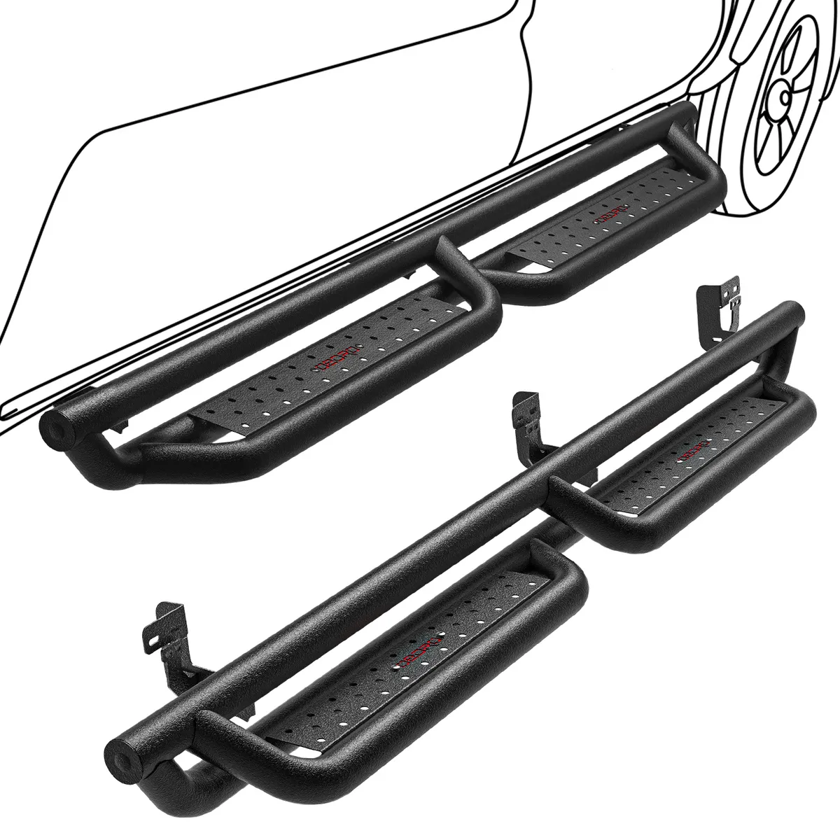 OEDRO Running Boards for 2009-2018 Dodge Ram 1500, 2019-2023 1500 Classic, 2010-2022 2500/3500 Crew Cab