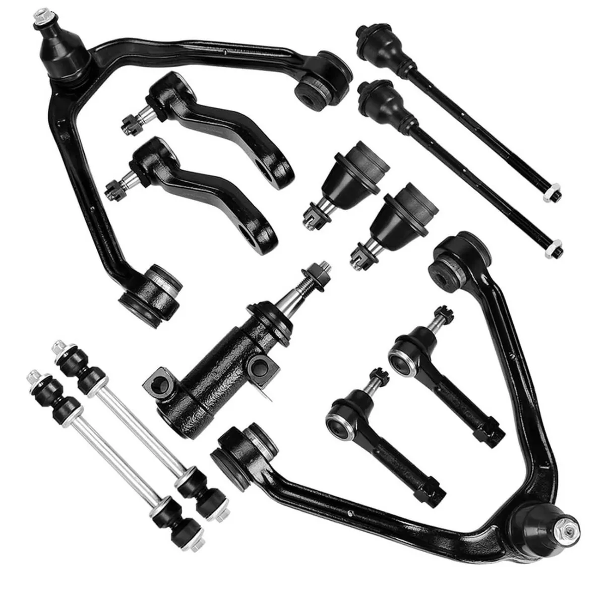 YITAMOTOR 13pc Front Upper & Lower Control Arm Kit for 1999-2006 Chevy Silverado/GMC Sierra 1500
