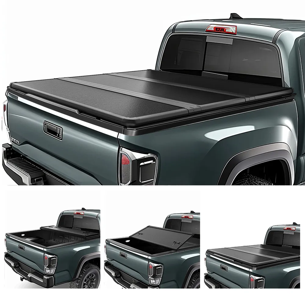 OEDRO Hard Tri-fold 5FT Tonneau Cover Fold Truck Bed Covers Compatible with 2024-2026 Toyota Tacoma (Excl. Trail Edition) with 5 Feet Bed with Tacoma
