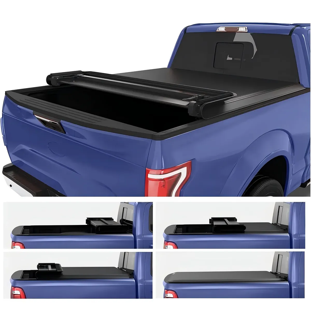OEDRO 5.8FT 4-Fold Truck Bed Soft Tonneau Cover for 2019-2026 Chevy Silverado 1500 /GMC Sierra 1500 New Body Style w/o Multi-Flex Tailgate