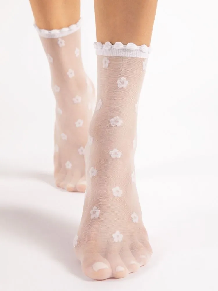Fiore April Floral Ankle Socks