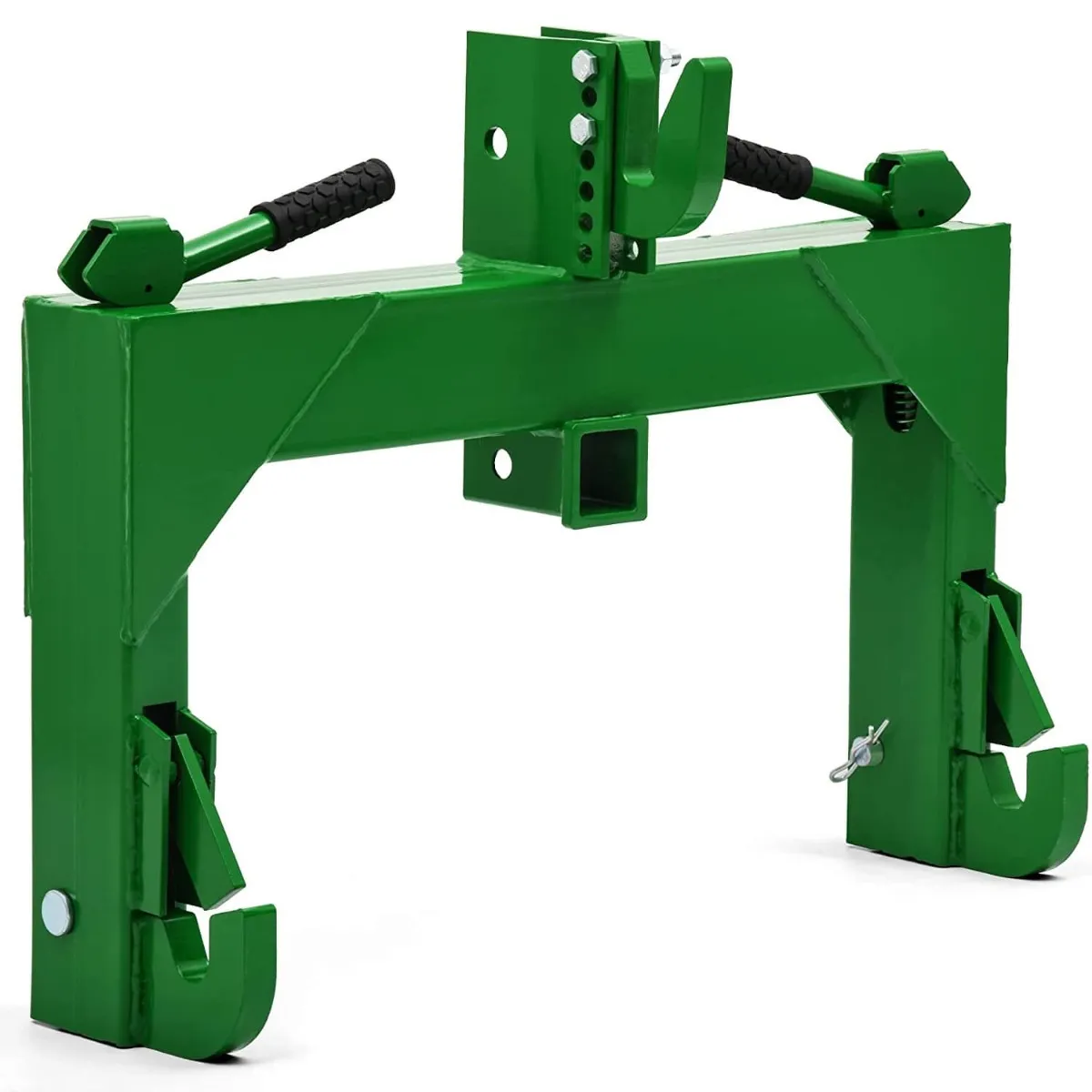 YITAMOTOR® 3 Point Quick Hitch, 3000 lbs with 2" Receiver Hitch Adaptation to Category 1 Tractor with 5 Level Adjustable Bolt