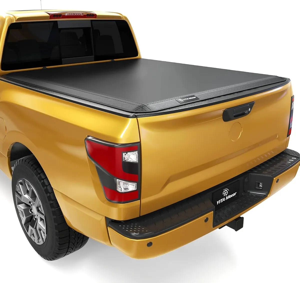 YITAMOTOR Quad Fold Tonneau Cover for Nissan Titan/XD 2016–2024, 6.5 ft Fleetside Bed, No Titan Box