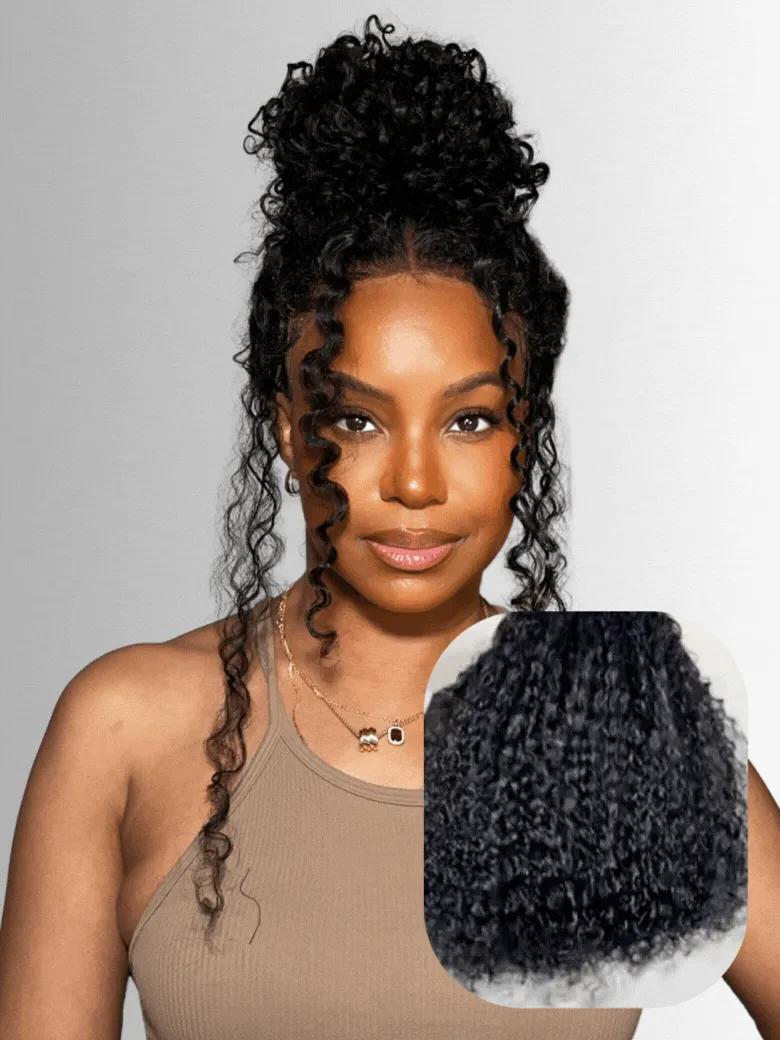 Jerry Curly 7x5 Bye-Bye Knots Wig Wig With Bleached Invisible Knots 150% Density