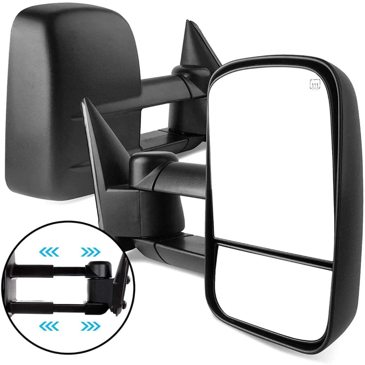 YITAMOTOR® 1999-2002 Chevy Silverado GMC Sierra 1500 2500 3500 Powered Heated Towing Mirrors