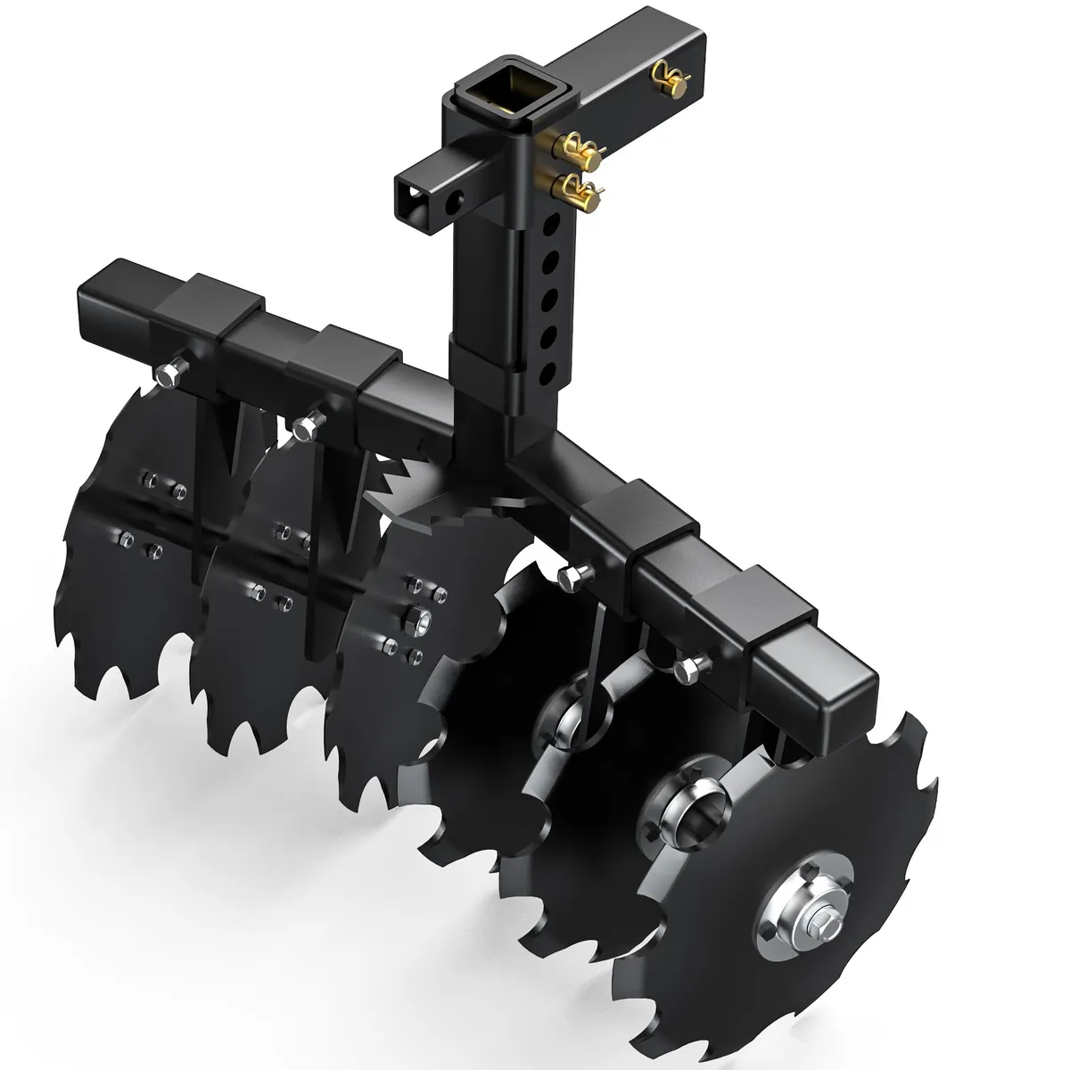 YITAMOTOR® 28" Width Disc Plow Harrow with Universal 2" Receiver Mount for ATV/UTV, Black