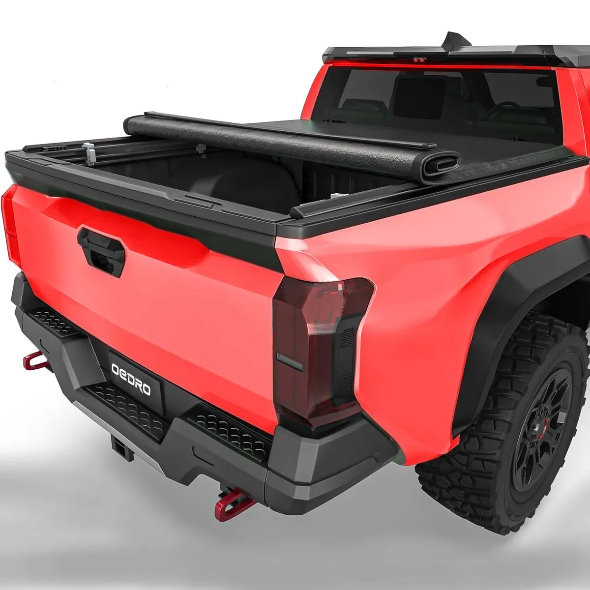 5FT Soft Roll-Up Tonneau Cover for 2024-2026 Toyota Tacoma (Excl. Trail edition) 5ft Bed with Track Rail System, Durable Double-Layer PVC