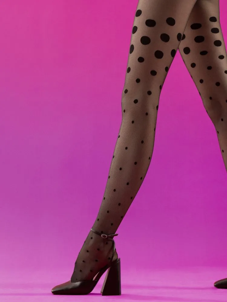 Fiore Natalie 15 Polka Dot Tights
