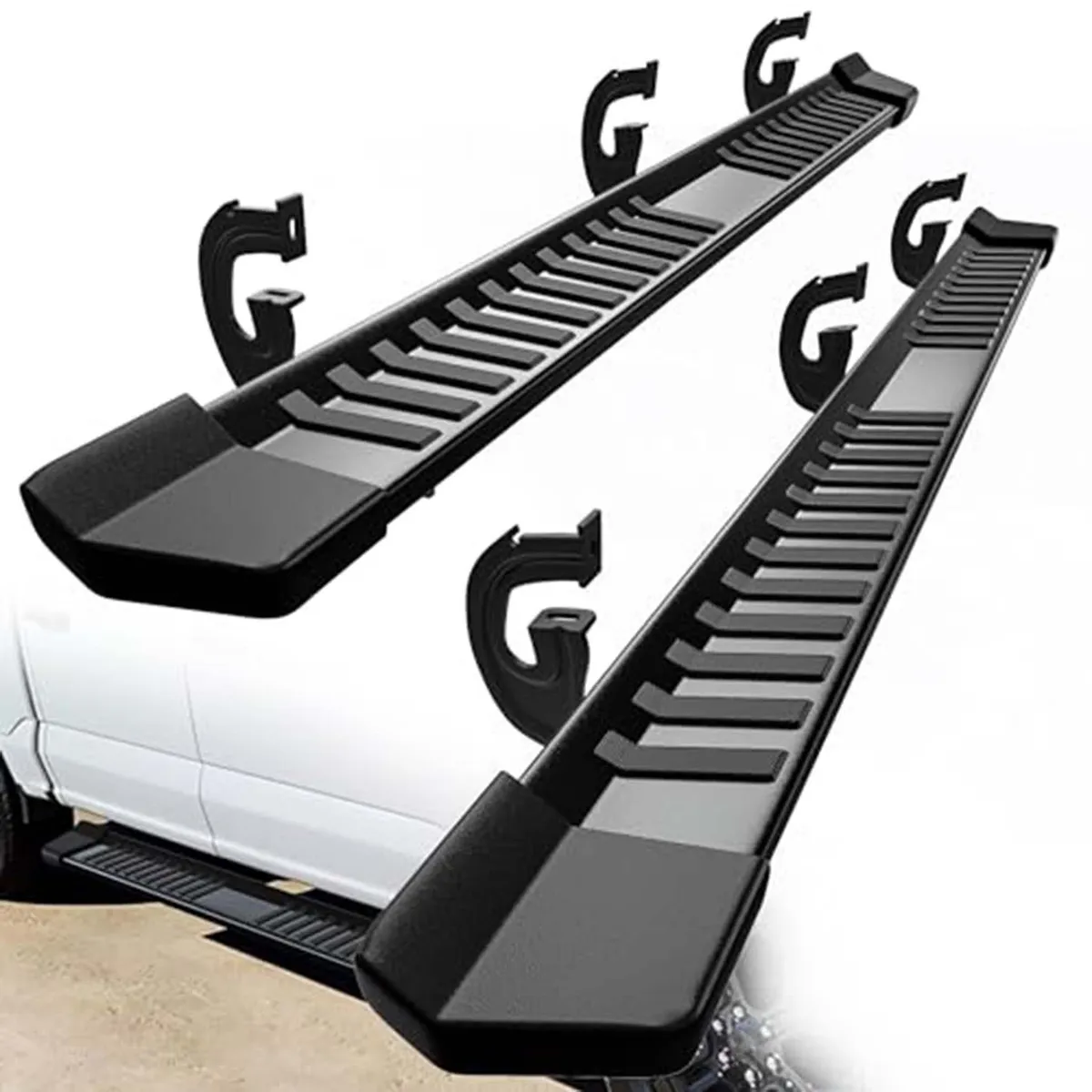 6 Inches Running Boards Replacement for 2004-2014 Ford F150 SuperCrew Cab Side Steps Textured Black Nerf Bars