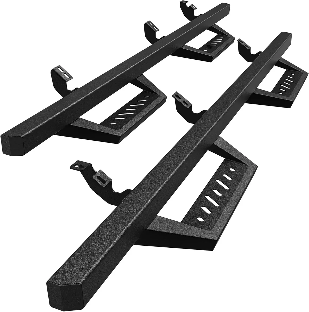 OEDRO Running Boards Compatible with Toyota Tacoma 2024-2026 Double Cab, Drop Down Side Steps Rails, Black Carbon Steel Drop Step Side Nerf Bars