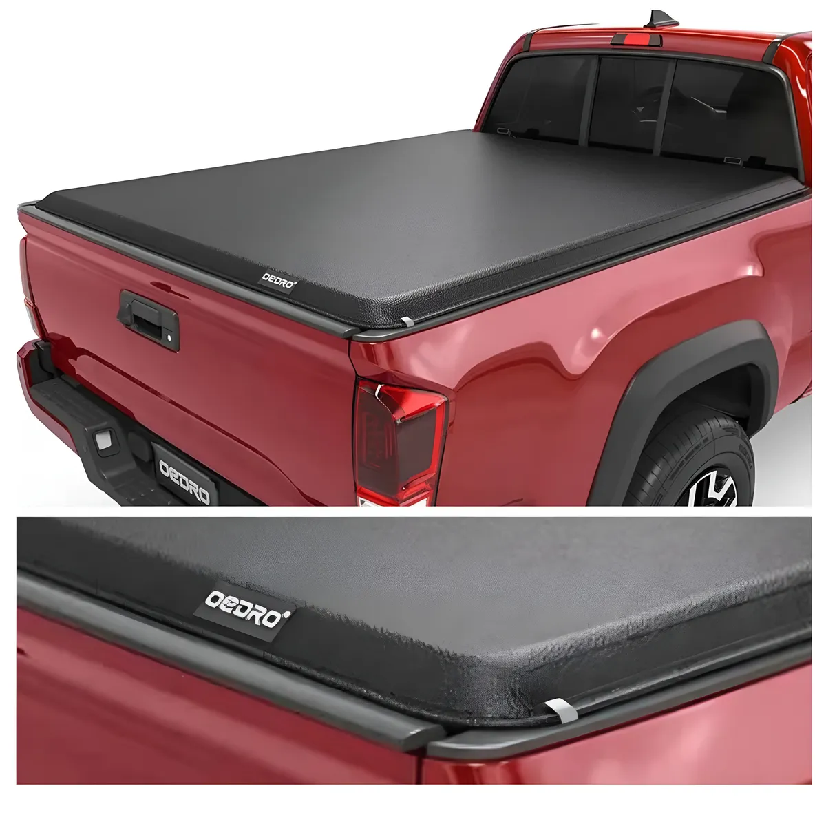 OEDRO 5ft Soft Roll Up Tonneau Cover for 2016-2023 Toyota Tacoma (Excl. Trail) with Track Rail System