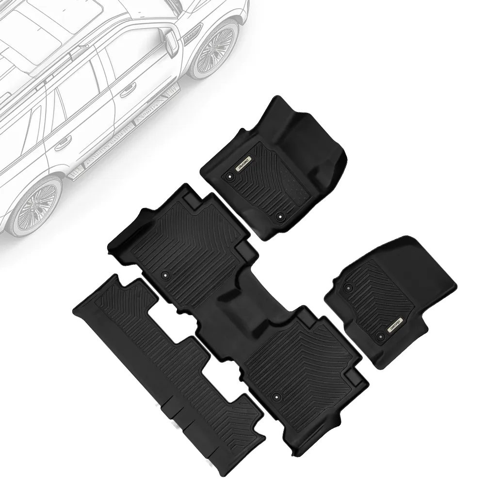 OEDRO Floor Mats for 2018-2025 Ford Expedition/Expedition Max with 2nd Row Bench Seat Full Set Liners