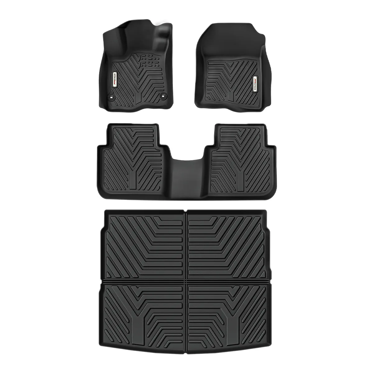 YITAMOTOR All-Weather TPE Floor Mats & Cargo Liner for 2023-2026 Honda CR-V & CR-V Hybrid | Full Set Black
