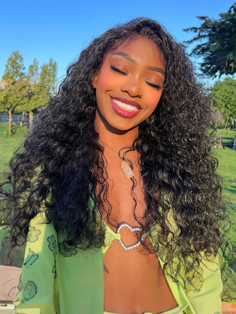 [200% Density=$89] Beginner Friendly V Part Deep Wave/Kinky Curly Wig 0 Skill Needed Protective Style