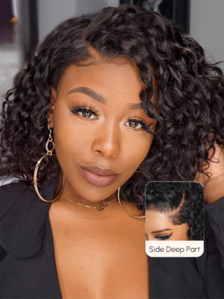 7x5 Bye-bye Knots Lace Wig Short Curly Spring Bob Wig