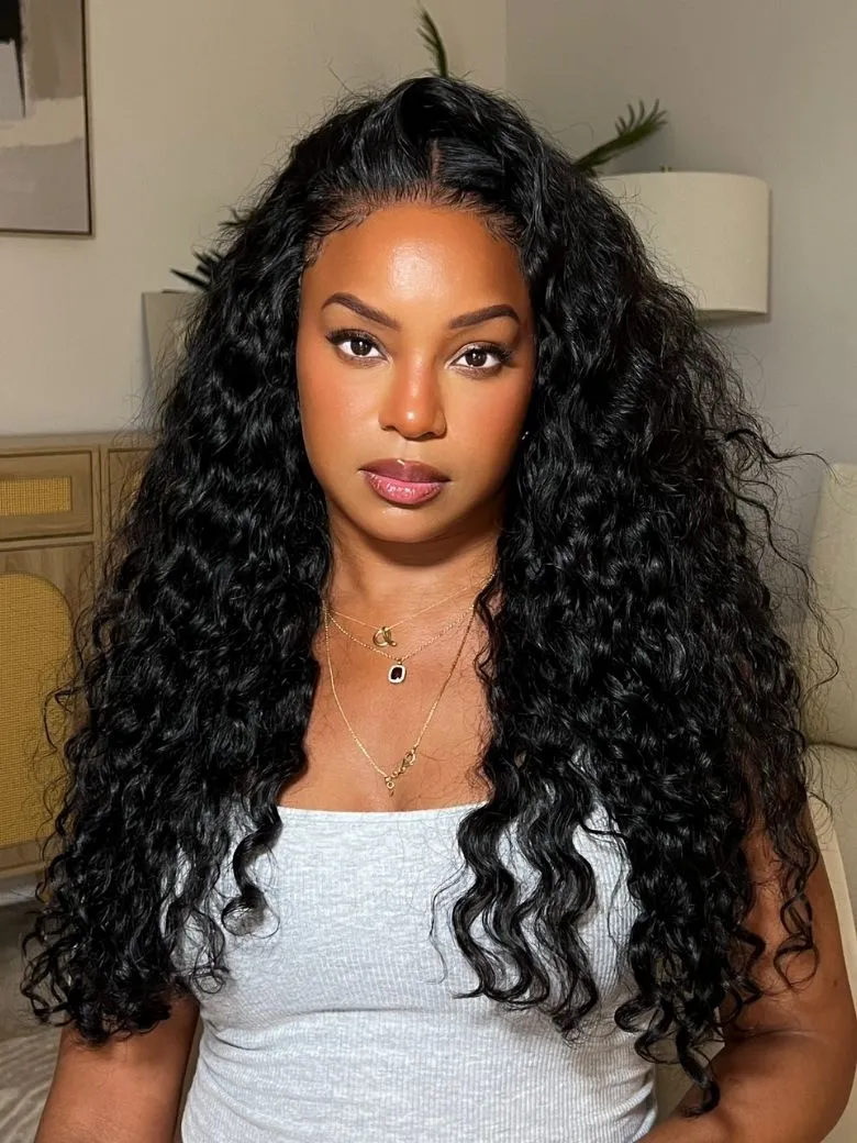 [BOGO] UNice 7x5 Bye-Bye Knots™ Lace Put On And Go Glueless Water Wave Wig With Drawstring With Baby Hair
